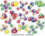 mixture of varius molecules -clipart